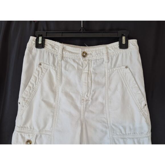 Anthropologie Womens White The Carson Utility Barrel Pants US 2 - Picture 6 of 12